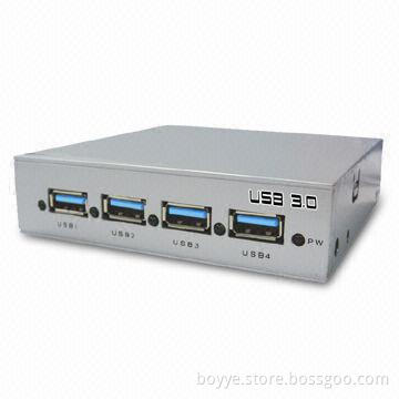USB 3.0 Internal 4-port Hub with Aluminum Metal Cover, No Need for Power Adapter
